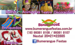 Bumerangue Festas- Buffet, animação, decoração, brinquedos, teatro e eventos
